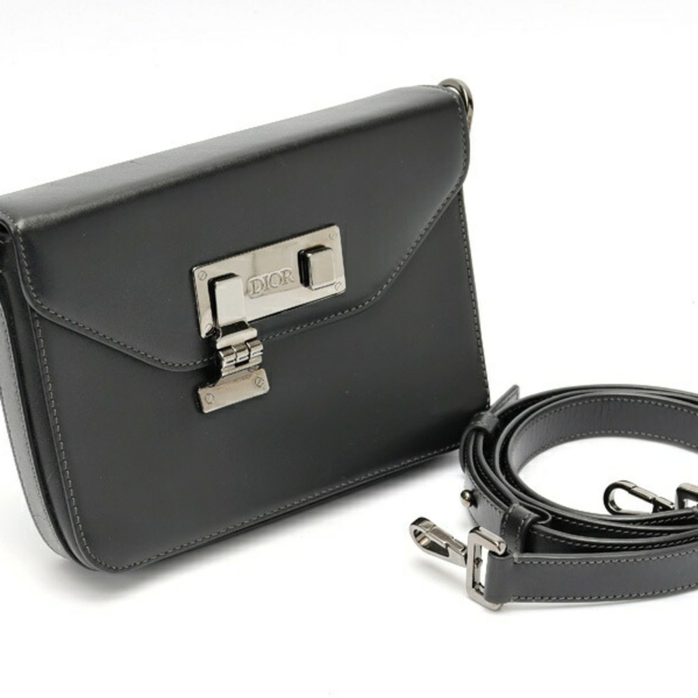 CHRISTIAN DIOR Black Leather Shoulder Bag - Picture 9 of 9